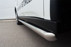 Пороги труба D63 (вариант 1) для Mitsubishi Outlander 2014