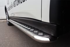 Пороги труба D42 с листом для Mitsubishi Outlander 2014