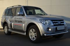 Защита переднего бампера D76 (дуга) для Mitsubishi Pajero 4 2012-2013