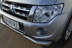 Защита переднего бампера D76/42 (дуга) для Mitsubishi Pajero 4 2012-2013
