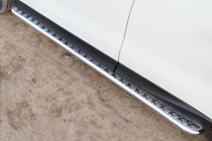 Пороги труба D42 с листом для Subaru Forester 2013-