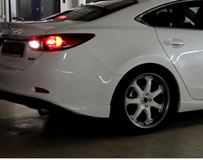 Клыки (накладки) заднего бампера SkyActivSport для Mazda 6 2013-