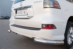 Защита заднего бампера уголки D76(секции) для Lexus GX 460 2014-