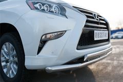 Защита переднего бампера D63 (секции) D75х42 (дуга) для Lexus GX 460 2014-
