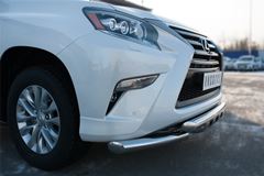Защита переднего бампера D76 (дуга) D76х2 (дуга)+клыки для Lexus GX 460 2014-