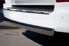 Защита заднего бампера D75х42 овал для Lexus LX570 2012-