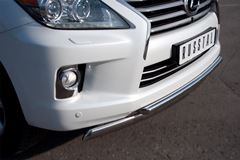 Защита переднего бампера D75х42/42 для Lexus LX570 2012-