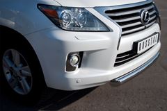 Защита переднего бампера D76 (короткая) для Lexus LX570 2012-