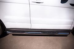 Пороги труба D76 с накладками (вариант 1) для Land Rover Range Rover Evoque Dynamic 2011-