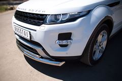 Защита переднего бампера D75х42 овал для Land Rover Range Rover Evoque Dynamic 2011-