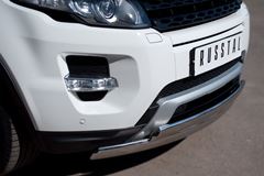 Защита переднего бампера D75х42/75х42 овалы для Land Rover Range Rover Evoque Dynamic 2011-