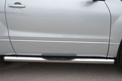 Пороги труба D76 с накладками (вариант 2) для Suzuki Grand Vitara 3дв 2012-