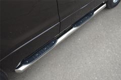 Пороги труба D76 с накладками (вариант 1) для Suzuki Grand Vitara 5дв 2012-