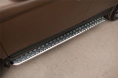 Пороги труба D42 с листом для Volvo XC 60 2008-2013