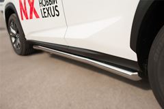 Пороги труба D63 (вариант 1) для Lexus NX 200t F Sport 2015-