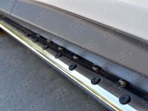 Пороги труба 75х42 овал с проступью для Lexus RX200t 2015-