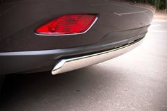 Защита заднего бампера D75X42 овал для Lexus RX 270/350/450 2009-