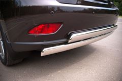 Защита заднего бампера D75X42/75X42 овалы для Lexus RX 270/350/450 2009-