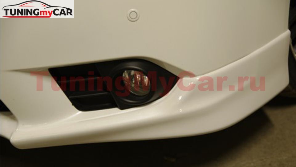 Накладки переднего бампера "Клыки" для Honda Accord 8 (рестайлинг)