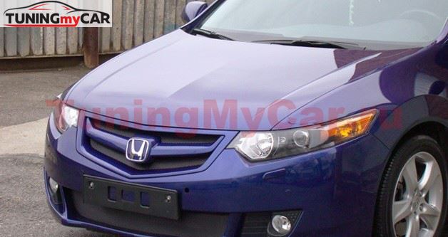 Планка в решетку радиатора "SPORT" для Honda Accord VIII 2008- / Acura TSX (CU2) var №1 под логотип Honda