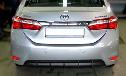 Накладка на задний бампер (диффузор) для Toyota Corolla E160 (2013+)