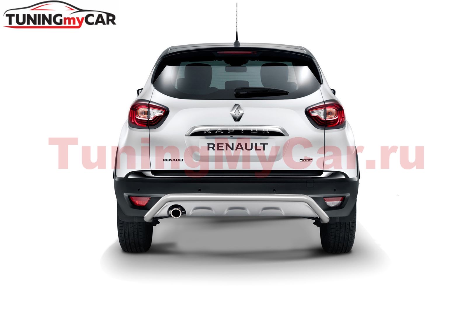 Защита заднего бампера 51 мм "Волна" (НПС) Renault Kaptur 2016-