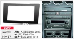 Переходная рамка для установки автомагнитолы CARAV 11-457: 2 DIN / 173 x 98 mm / AUDI A4 (B6) 2000-2006, A4 (B7) 2004-2009 / SEAT Exeo 2009-2013