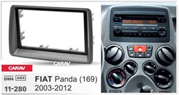 Переходная рамка для установки автомагнитолы CARAV 11-280: 2 DIN / 173 x 98 mm / 178 x 102 mm / FIAT Panda (169) 2003-2012