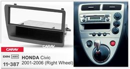 Переходная рамка для установки автомагнитолы CARAV 11-386: 1 DIN / 182 x 53 mm / HONDA Civic 2001-2006