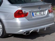 Юбка заднего бампера в стиле для BMW 3 E90 (2005-2008)