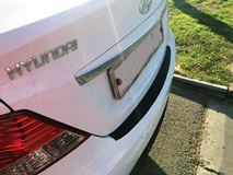 Накладка на задний бампер Hyundai Solaris Sedan 2010-2017