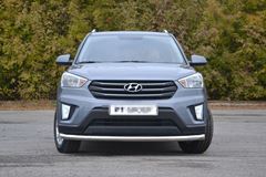 Защита переднего бампера одинарная 63 мм (НПС) Hyundai Creta 2016-
