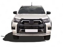 Защита переднего бампера d63 секции-d42 секции для Toyota Hilux Black Onyx 2020-