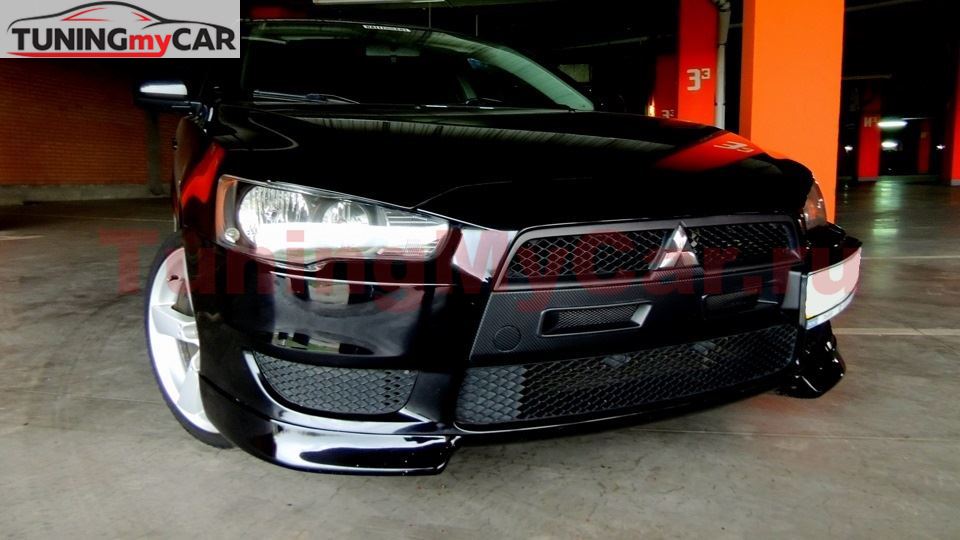 Воздуховоды в передний бампер раздельные Mitsubishi Lancer X 2007-2015