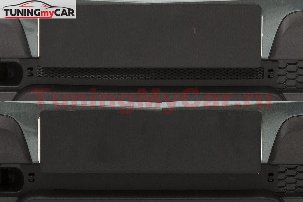 Защитная сетка и заглушка решетки переднего бампера Chevrolet Niva Bertone 2009-2019