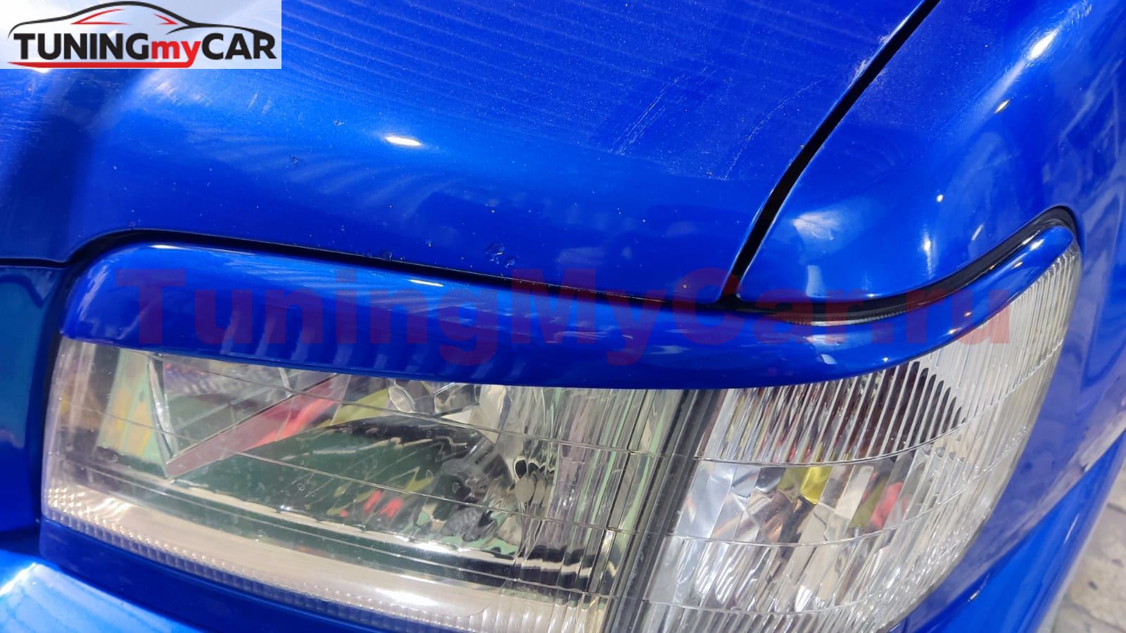 Реснички на фары для Subaru Forester SF5 рестайлинг (01.2000 - 01.2002)