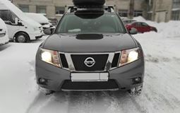 Зимняя заглушка решетки переднего бампера Nissan Terrano 2014-н.в.