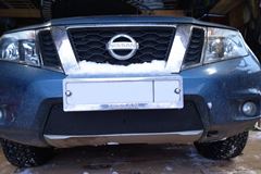 Зимняя заглушка решетки переднего бампера Nissan Terrano 2014-н.в.