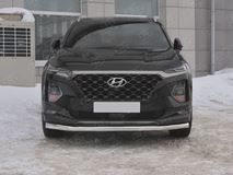 Защита переднего бампера d63 секции для Hyundai Santa FE 2018-2020 