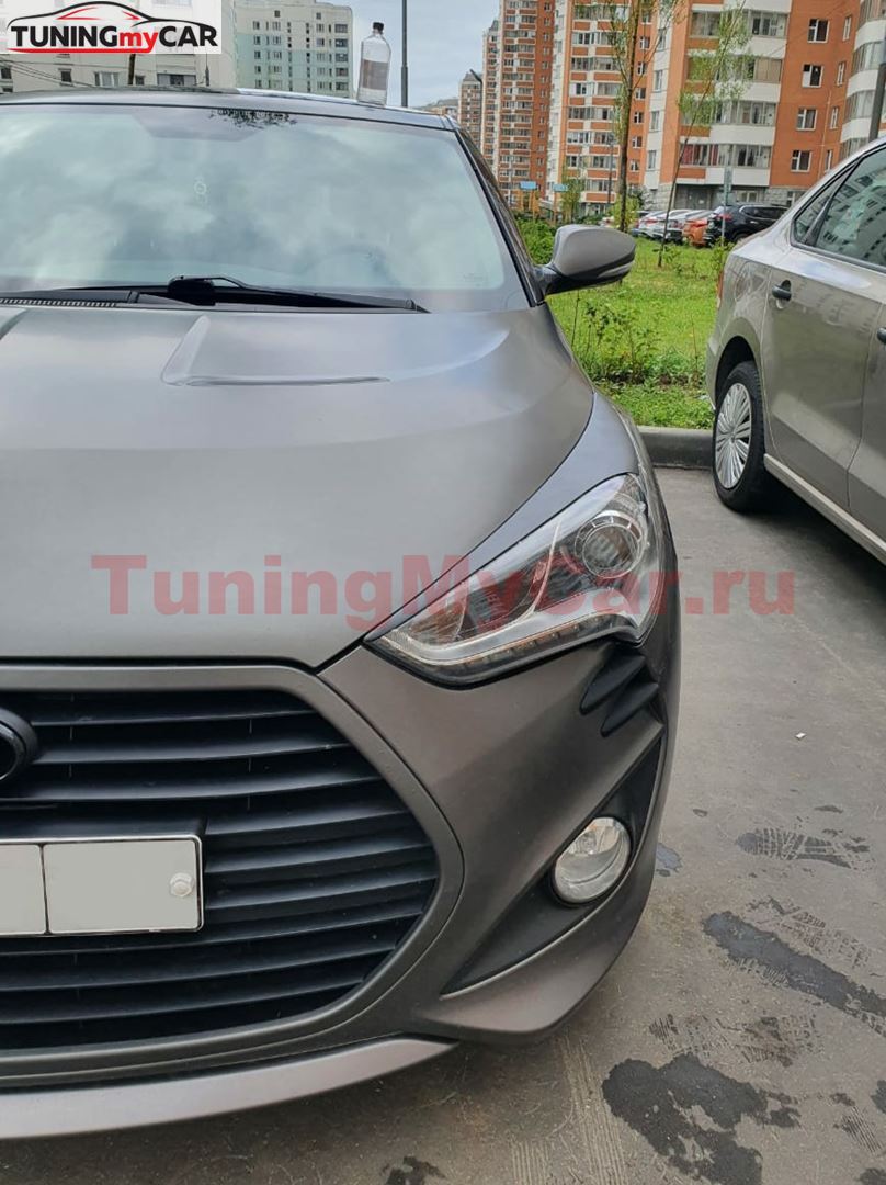 Накладки на фары (реснички) для Hyundai Veloster 2011-2016