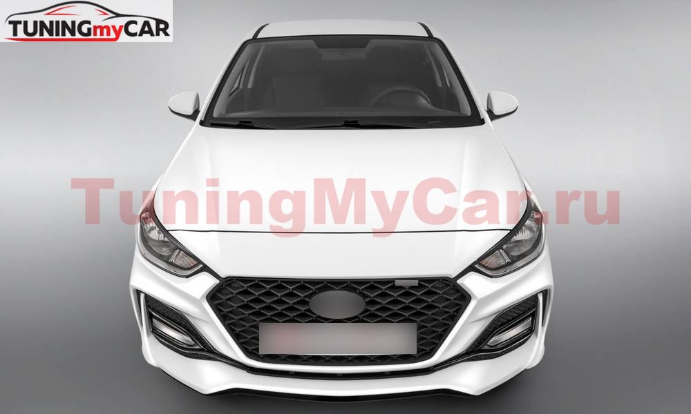 Бампер передний (тюнинг) QUANT ROMB для Hyundai Solaris 2 2017-2020