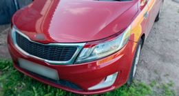 Накладки на фары (реснички) для Kia Rio 3 2015-2017 рестайлинг