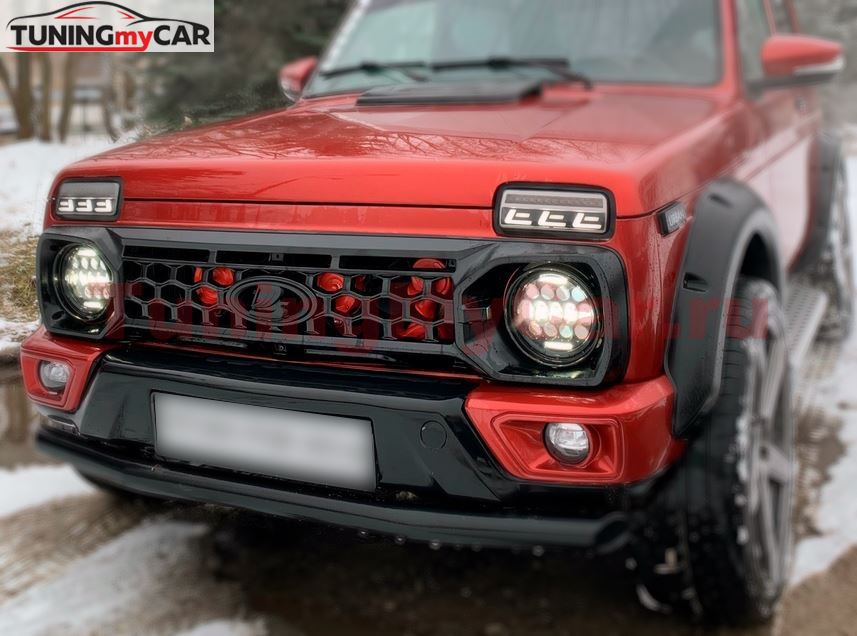 Решётка радиатора на Ниву LADA 4x4 "TITAN" (шагрень)