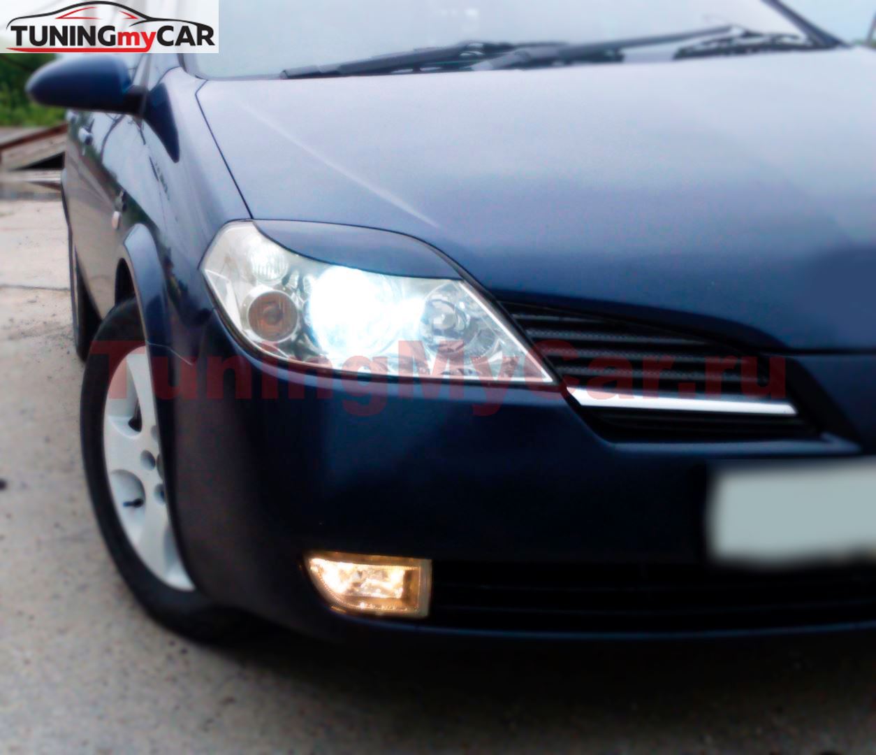 Реснички на фары для Nissan Primera HP12 2002-2008