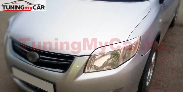 Реснички на фары для Toyota Corolla Axio E140 2006-2008 / Corolla Fielder NZE141 2006-2012