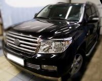 Накладки на фары (реснички) Toyota LAND CRUISER 200 2007-2012 дорестайлинг