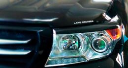 Накладки на фары (реснички) Toyota LAND CRUISER 200 2007-2012 дорестайлинг