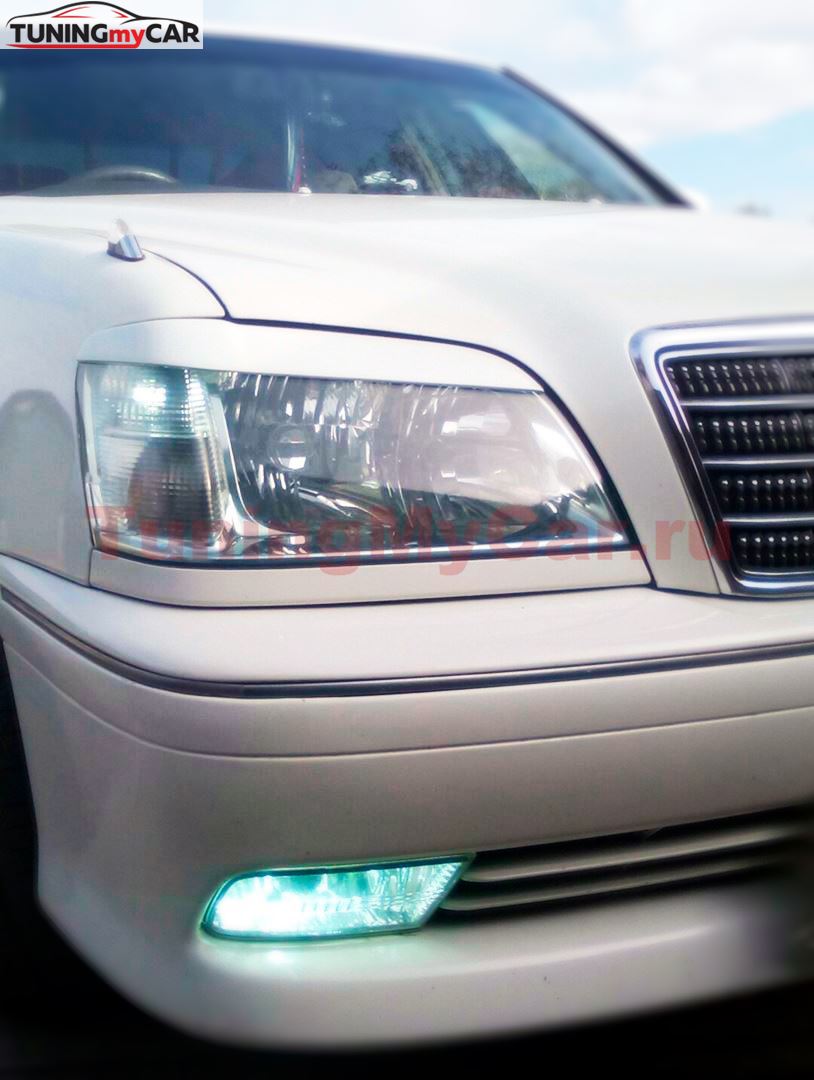 Реснички на фары для Toyota Crown S170 1999-2003
