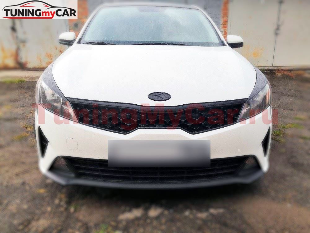 Накладки на передние фары (реснички) KIA Rio IV (седан) 2020-