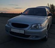 Решетка радиатора нижняя Hyundai Accent (Сетка)